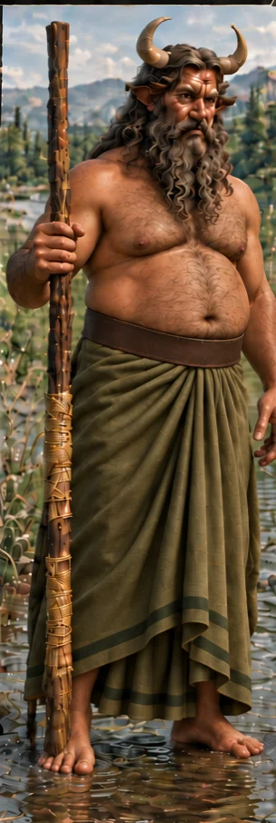Achelous, lord of rivers, full-length portrait