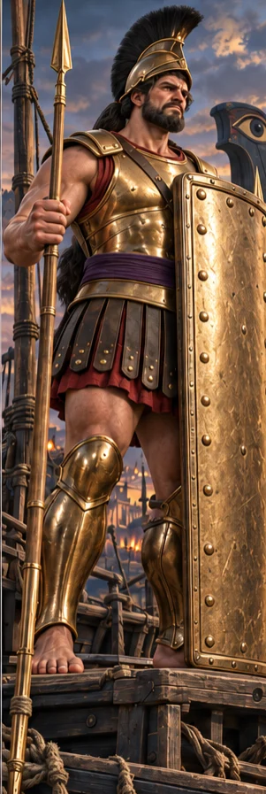 Ajax, the great shield-bearer of Salamis, full-length portrait