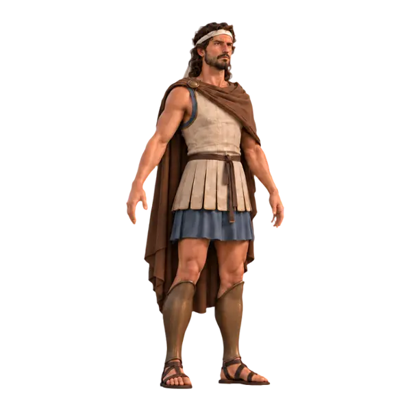 Amphiaraus, three-quarter view