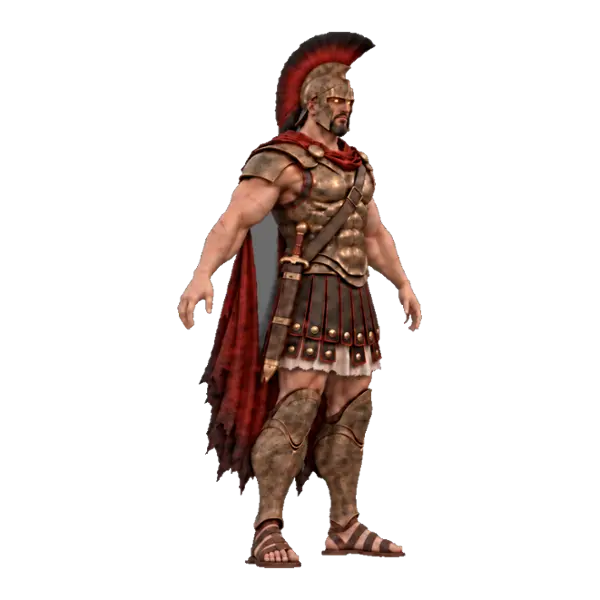 Ares, three-quarter view