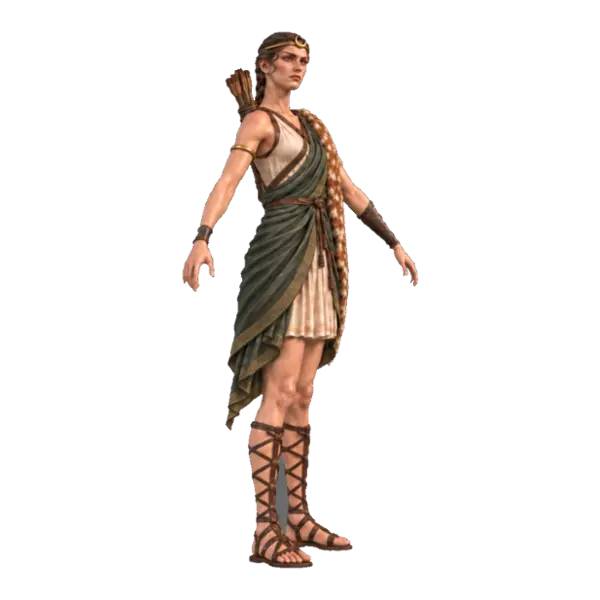 Artemis, three-quarter view