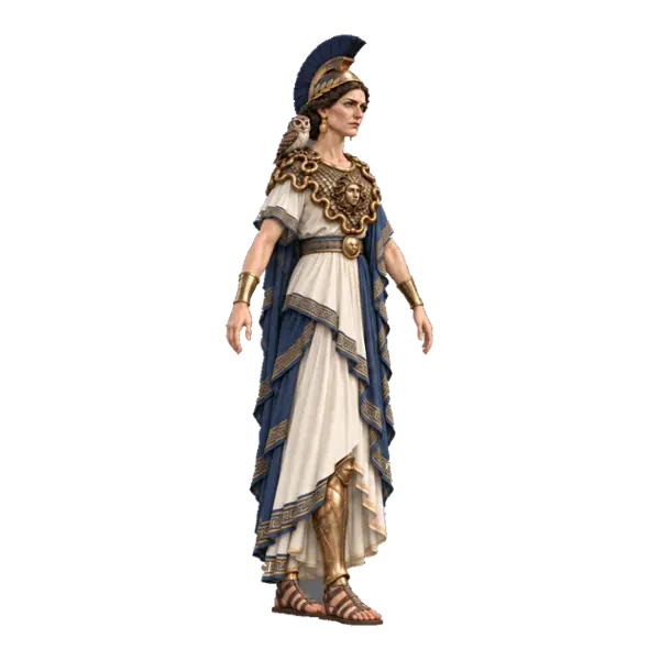 Athena, three-quarter view