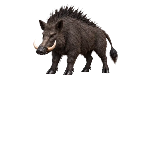 Calydonian Boar, three-quarter view