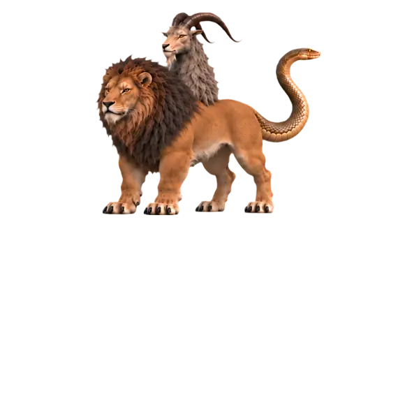 Chimera, three-quarter view