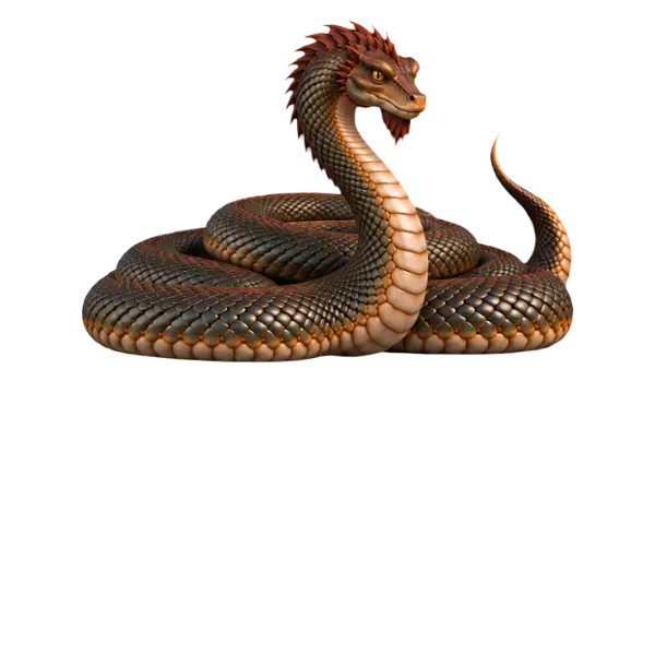 Colchian Dragon, three-quarter view