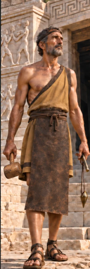 Daedalus, the great craftsman of Crete, full-length portrait