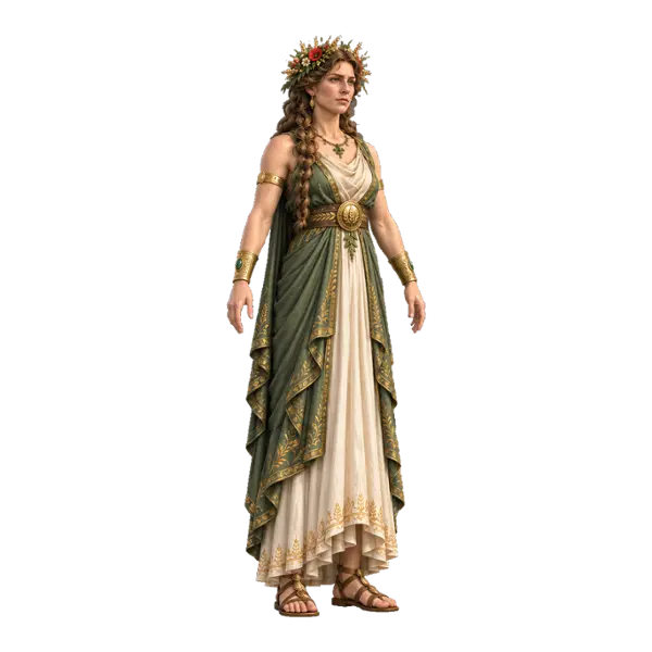 Demeter, three-quarter view