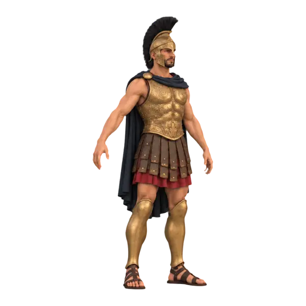 Diomedes, three-quarter view