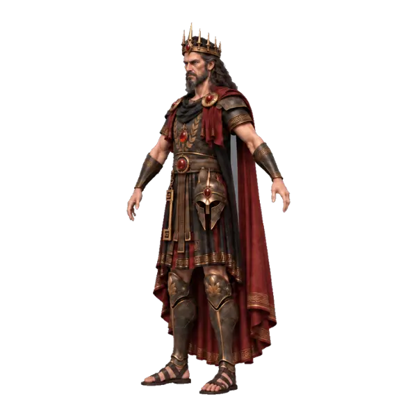Hades, three-quarter view