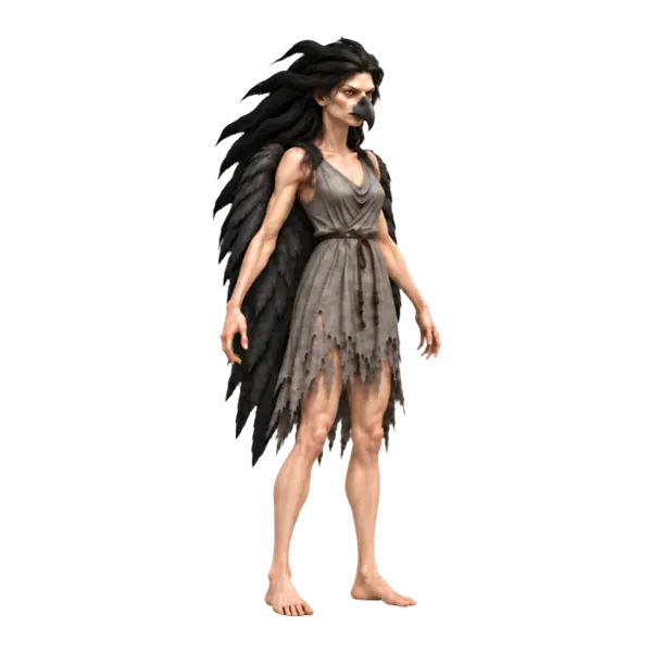 Harpy, three-quarter view