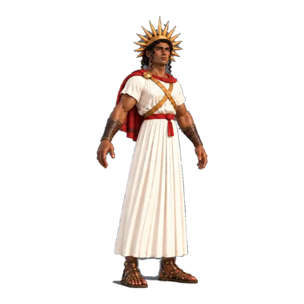 Helios, three-quarter view