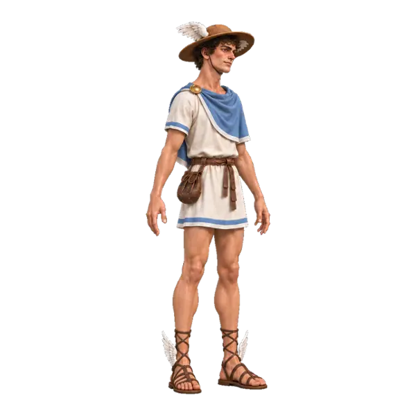 Hermes, three-quarter view
