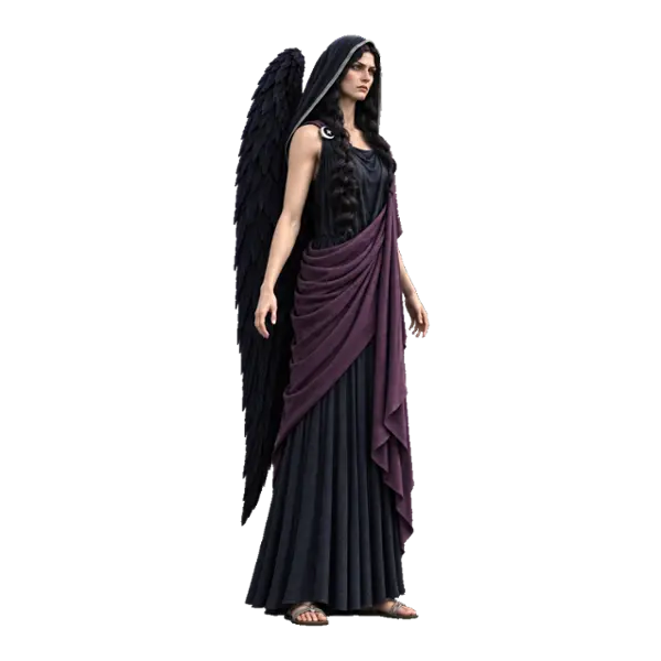 Nyx, three-quarter view