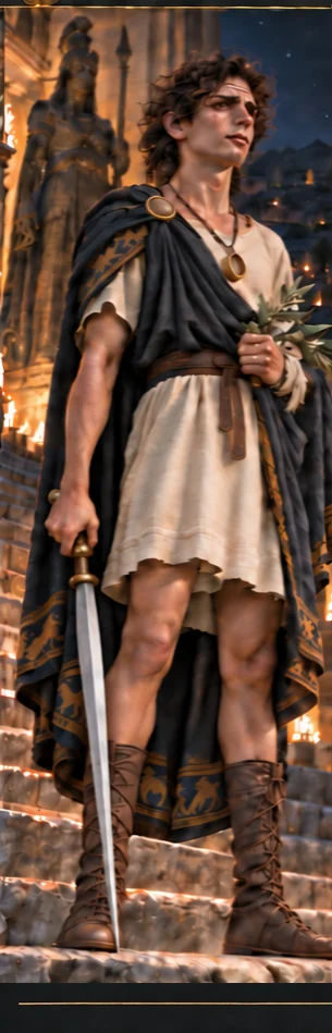 Orestes, son of Agamemnon, avenger of his father, full-length portrait