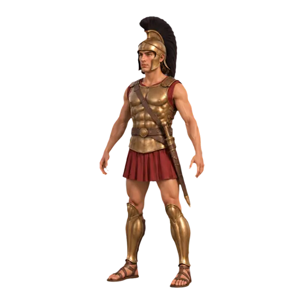 Patroclus, three-quarter view