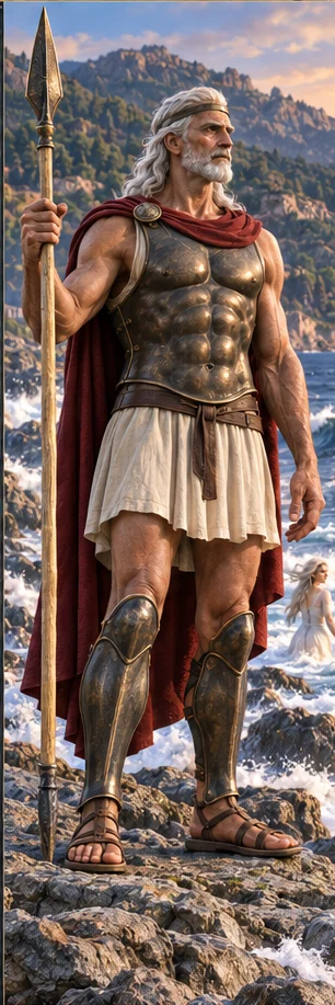 Peleus, father of Achilles, full-length portrait