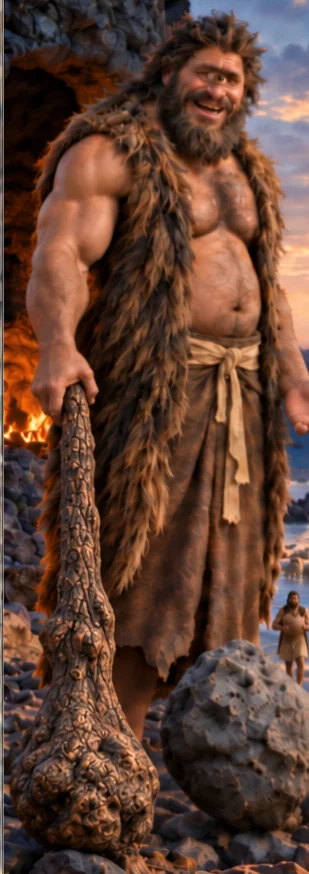 Polyphemus, the Cyclops of the cave, full-length portrait