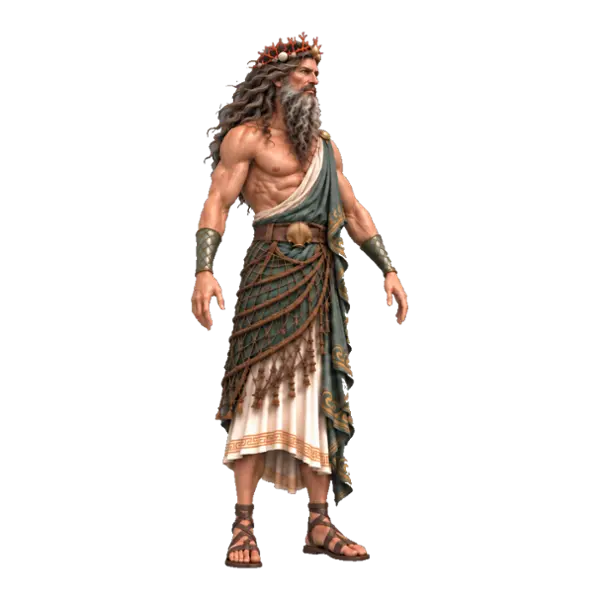 Poseidon, three-quarter view