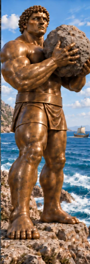 Talos, the bronze giant of Crete, full-length portrait
