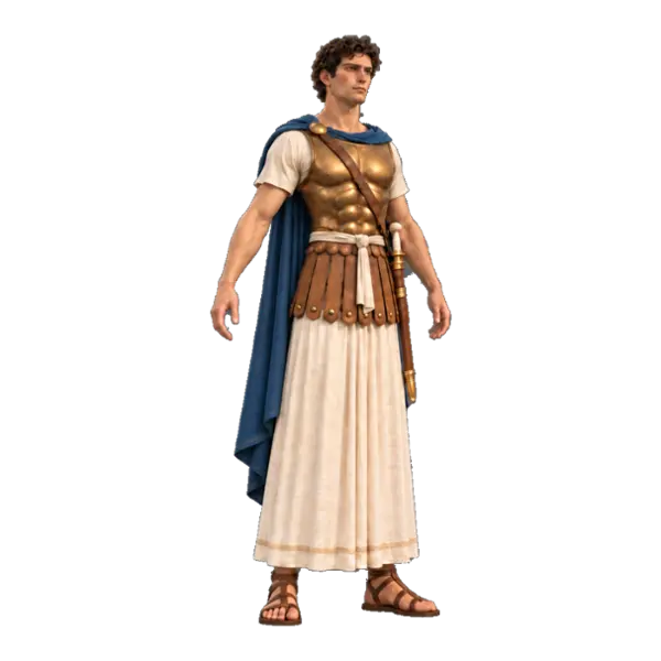 Theseus, three-quarter view