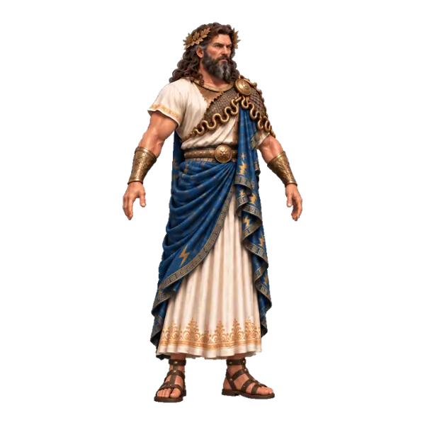 Zeus, three-quarter view